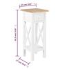 VidaXL Side Table Storage Unit Storage Phone Holder Entry Living Room Sitting Room Interior Home Wood 280057