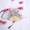Vintage Bamboo Silk Women's Folding Fan - Portable Dance Gift