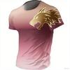 Men's T-shirt Animal Wolf 3D Print Men's Short Sleeves T-Shirt Loose Casual Summer Outdoor Men's and Women's Tees Tops