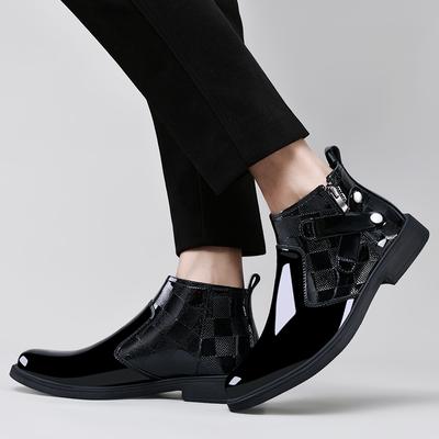 Für Herren Leder Mode Low Top Schuhe 2024 Seitlicher Reißverschluss Herren Chelsea Boots Allround Herren Bequeme Stiefeletten Herrenschuhe