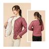 GMXIA Ladies Warm Plus Fleece Thickened Integrated Fleece Inner Sleeve with Wool Matching Sleeve Long Sleeve Cotton-padded Jacket for Women