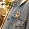 Alloy Jackets Badge Cartoon Red Wine Cat Brooch, Enamel Kitten Lapel Lightweight Pin, Backpacks Clothes Decorative Accessory for Women Men Pin