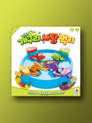 Hüpfender Frosch Süßigkeiten Greif Brettspiel