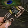 Seraphinite Handmade Copper Wire Wrap Cuff Bangle Adjustable F6z69