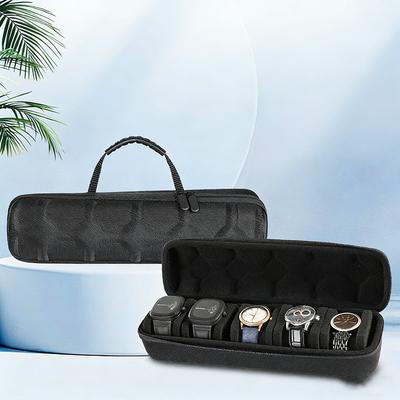 Watch Box Organizer for Men Watch Travel Case Portable Storage Watch Display Holder for Wristwatches with Anti-Move Watch