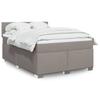 Vidaxl Letto Continentale Con Materasso, Taupe, Tessuto, 140X190 Cm