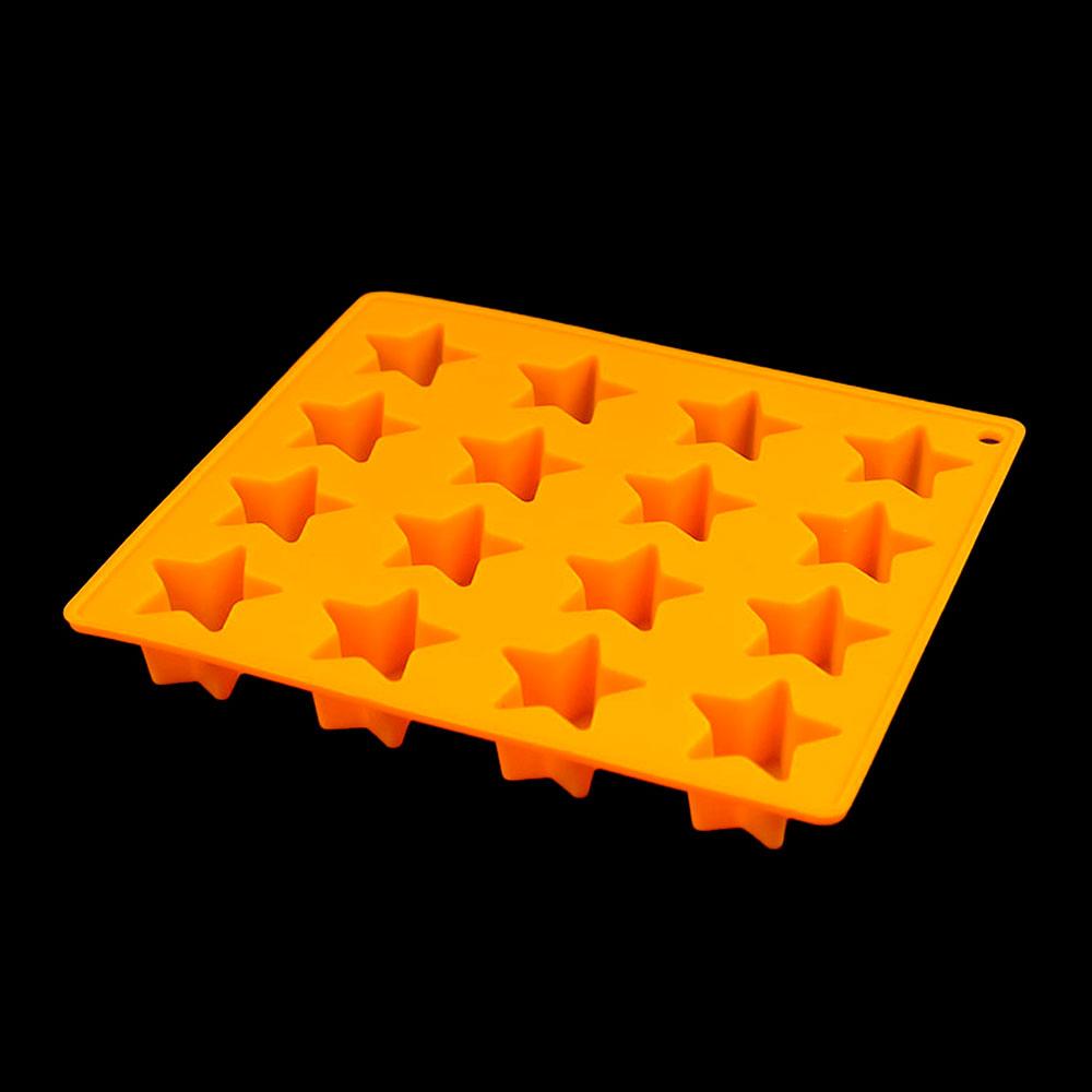Silicone World DIY Five-pointed Star Ice Cube Silicone Molds 16 Grids Star Ice Grid Mold Ice Making Tray Chocolate Baking Tools