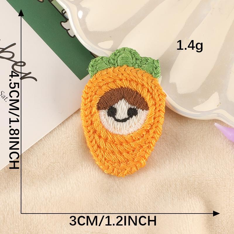 Embroidery Label Cute Fruit Embroidery Sticker Diy Hand Account Accessories Hair Accessories Patch Sticker Water-Soluble Embroidery Cloth Sticker