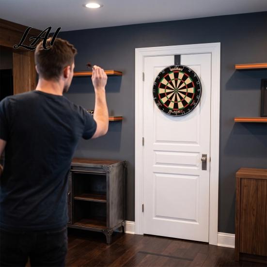 Dart Board Door Hanger Dartboard Holder Durable Stainless Steel Wall Hanging Bracket Easy Professional Hardware Installation with EVA Pads