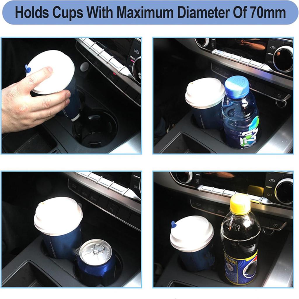 1Pc Black Car Beverage Holder Adhesive Cup Storage Rack Bottle Holder Multifunction Drink Rack Auto Interior Accessories