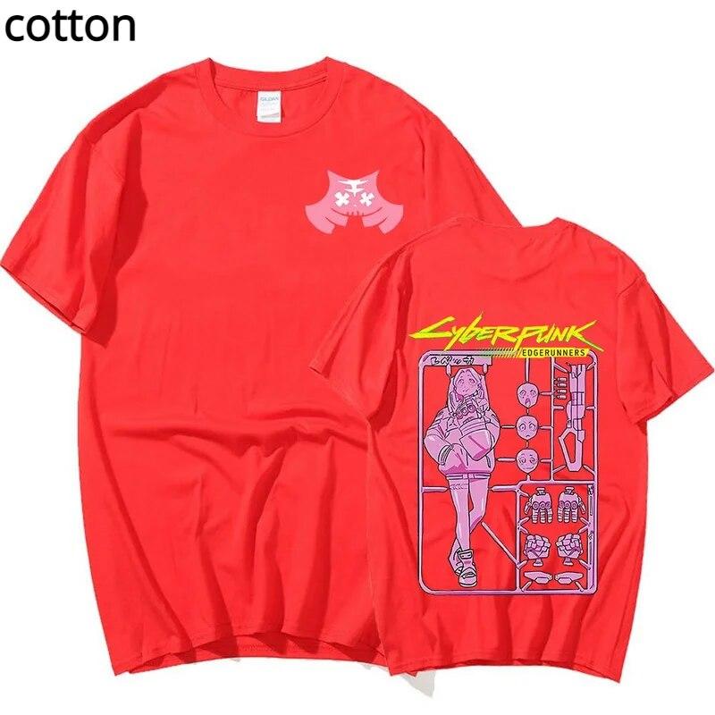 Japanese Anime Cyberpunk Edgerunners Rebecca T Shirt Unisexga Graphic Short Sleeves Oversized T-shirt Vintage T Shirts Streetwear