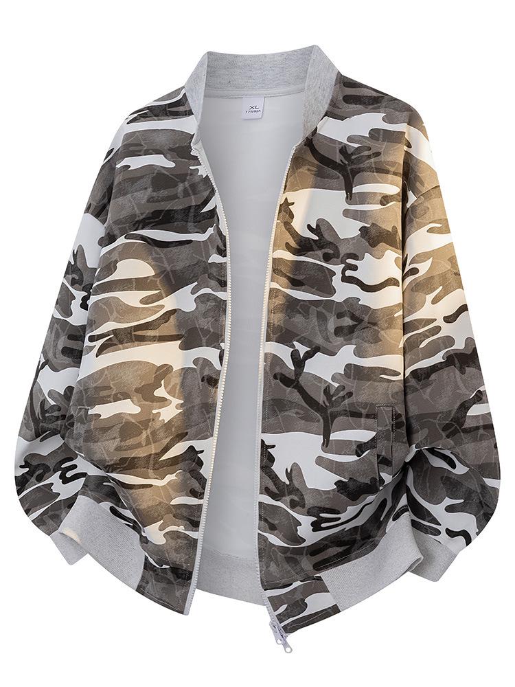 ACU Men's Clothing | Camouflage Baseball Cardigan Hoodie - Trendy American Sport Jacket for Spring Autumn Winter 2026