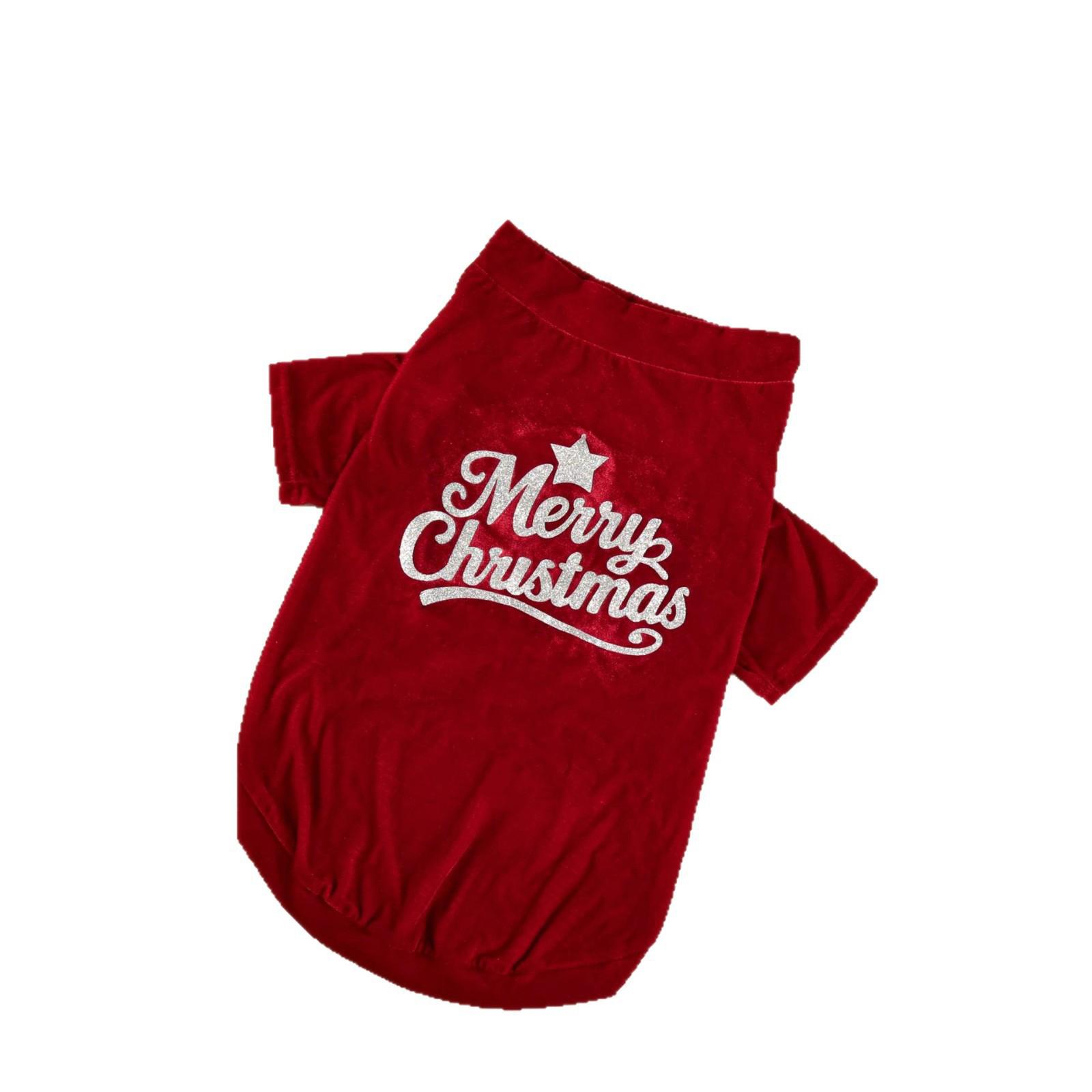 

Персонализированная рождественская одежда для домашних собак S красный