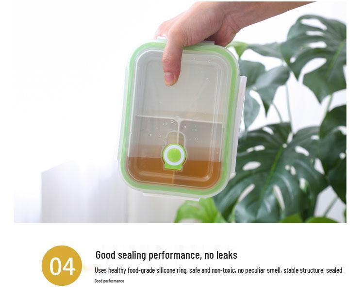 Microwaveable Ceramic Bento Box with Two or Three Compartments, Perfect for Students and Office Workers.