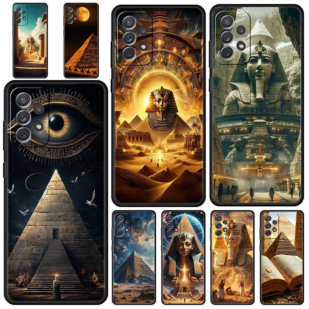 Ancient Egypt Egyptian God pyramid Case For Samsung A15 A13 A51 A71 A41 A31 A21S A03S A05 A35 A55 A23 A25 A33 A53 A73 5G Cover
