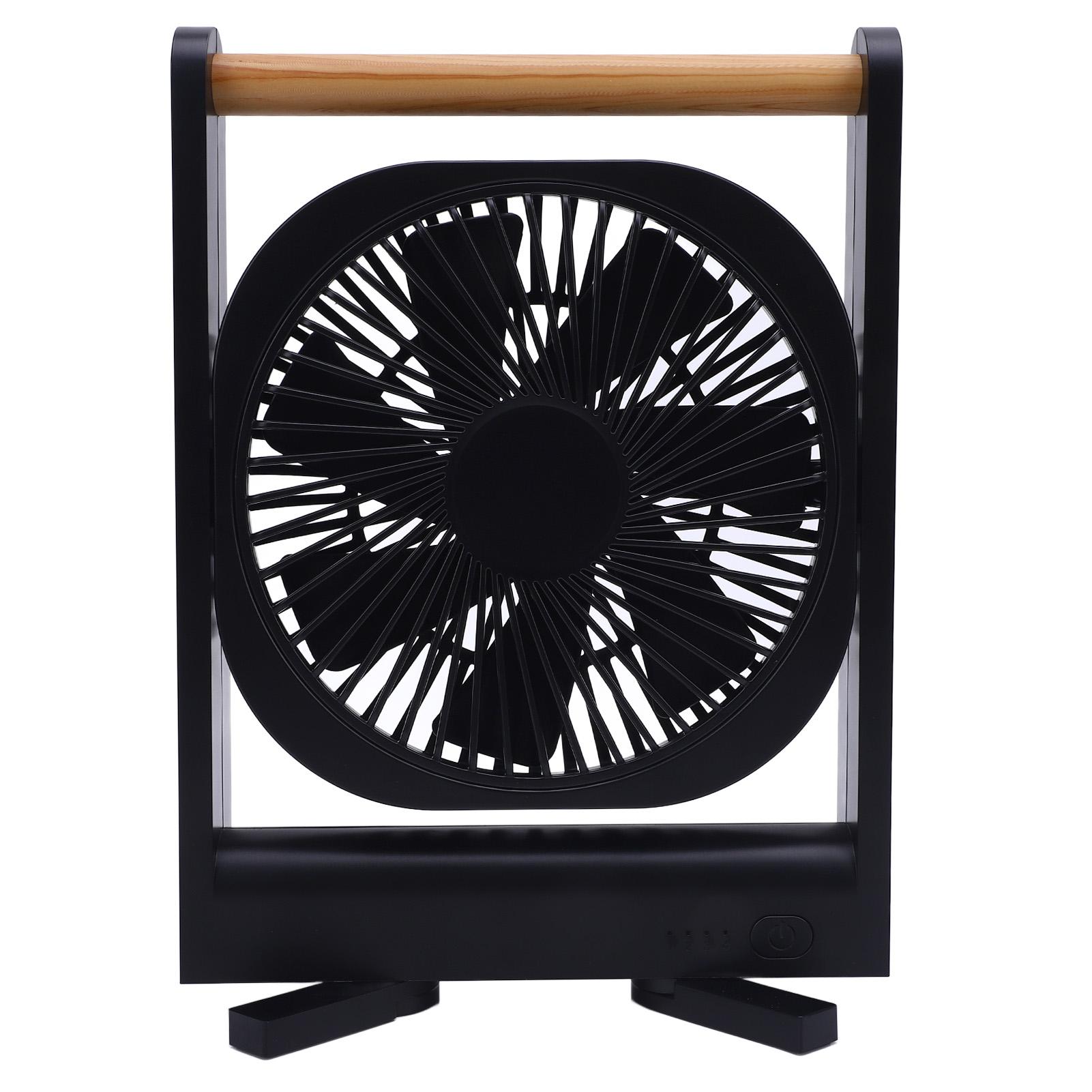 Magnetic Desk Fan 4 Speeds Adjustable Quiet Rechargeable Portable Table Fan with Handle for Home Office Travel