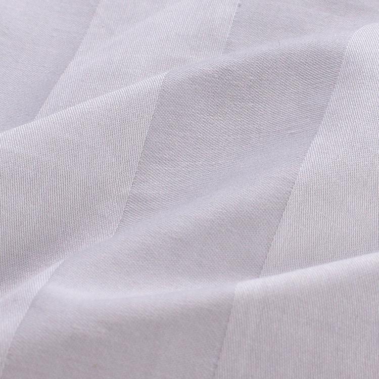 Pure Cotton Satin Stripe Duvet Cover - Hotel Quality, All-White, 100% Cotton