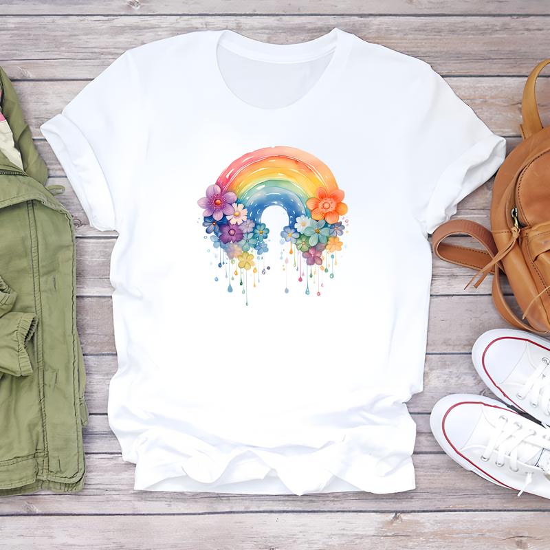 

Симпатичная и модная женская футболка с коротким рукавом, идеально подходящая для повседневного летнего образа. 5XL