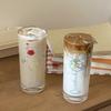 Transparent Clear Glass Cup Printed Water Milk Mug Drinkware Juice Cup  Drink Water