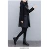 Vintage-Style Women's Mid-Length Leather & Fur Coat - Double-Sided, Fleece-Lined, Spliced Design