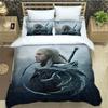 Набори постільної білизни з принтом гри W-Witcher Вишуканий набір приладдя Комплект з підковдрою Комплект постільної білизни Розкішний подарунок на день народження