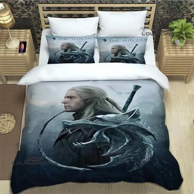 W-Witcher Game Printed Bedding Sets Exquisite Supplies Set Duvet Cover Bed Comforter Set Bedding Set Luxury Birthday Gift