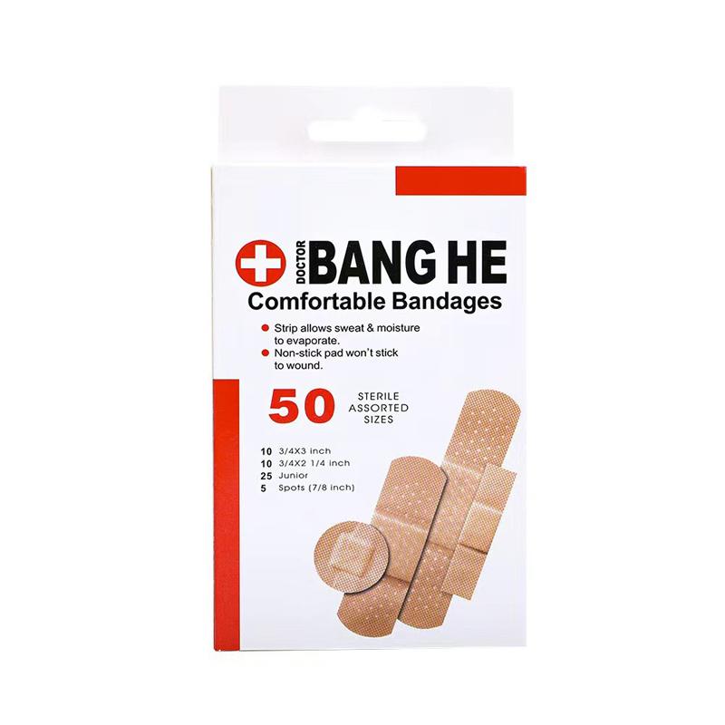 Pflaster 100 Stück Kombinationspflaster PE Wasserdicht, Gute Viskosität, Mikroporös und Atmungsaktiv, Vier Spezifikationen von Formpflastern