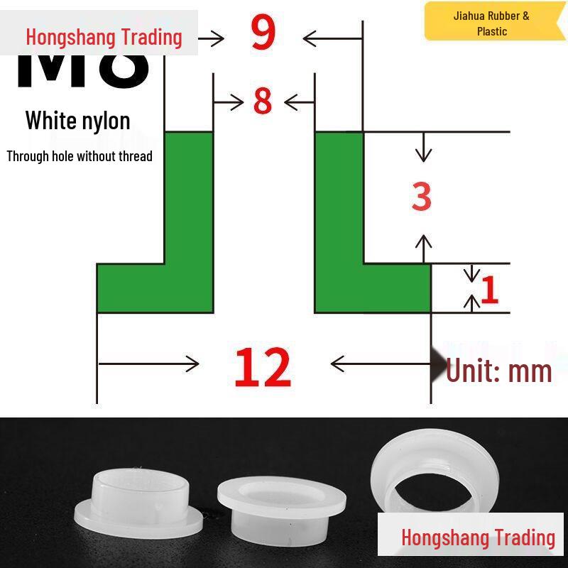 Step T-Shaped Nylon Insulating Bushing Washer, M3-M35 Thread Protection Spacer