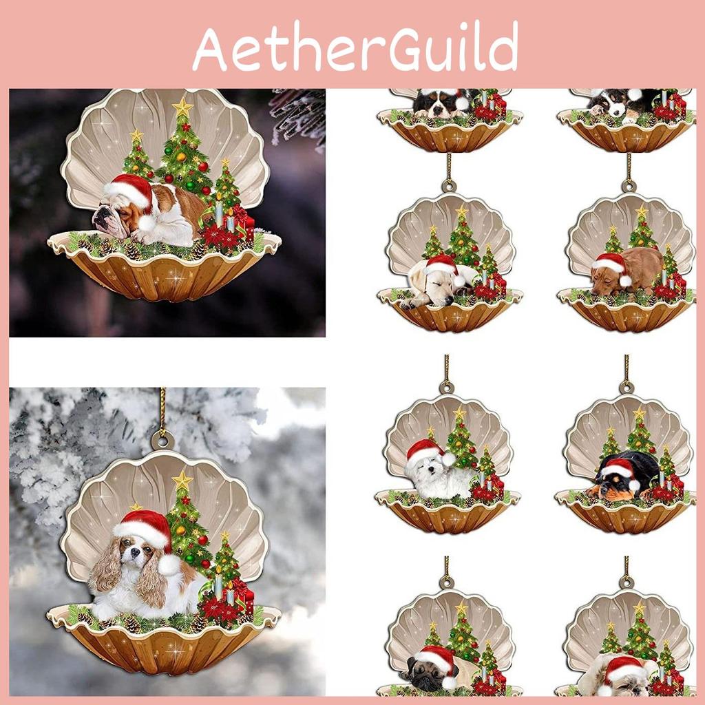 Charming Cartoon Style Acrylic Shell Dog Vehicle Decoration For Home And Holiday