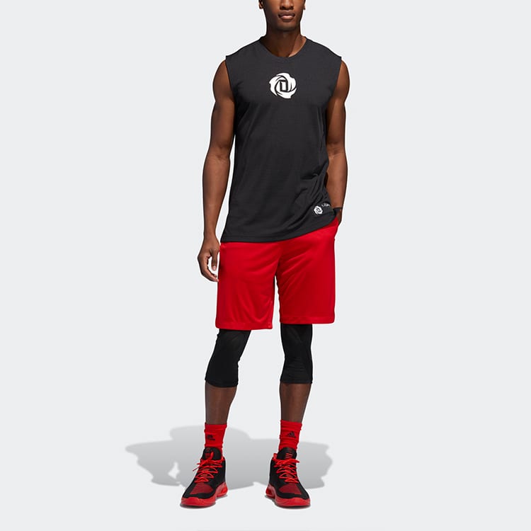 adidas Basketball Shorts Men's Light Scarlet Moderate Straight Fit Pants DZ0847