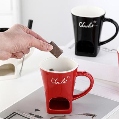Keramik Schokoladenfondue Becher Käsefondue Tassen mit Gabeln Persönlicher Schokoladenschmelzbecher für Käse Butter Snacks Teelicht Mini Köcheltasse