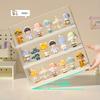 Action Figures Storage Box Acrylic Blind Box Doll Display Rack Stacktable Doll Toy Storage Box Transparent Doll Showing Cabinet