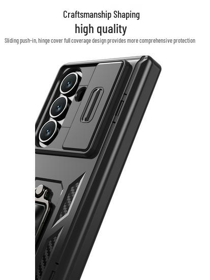 Samsung Z Fold Phone Case - Compatible with Fold7/6/5, Lens & Hinge Protection, Flip Cover with Ring Holder