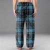 Men's Flannel Pocket Casual Pants, Printed Pocket Casual Pants, Home Sleeping Pants