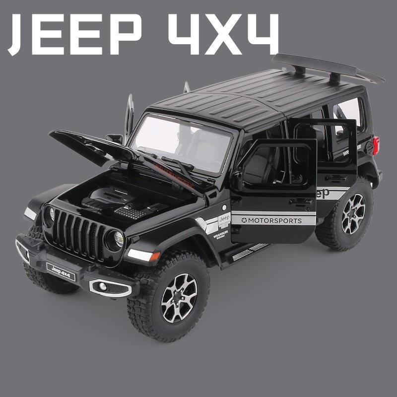 1/24 Jeeps Wrangler Rubicon Alloy Car Model Diecasts Simulation Metal Off-road Vehicles Car Model Collection Childrens Toys Gift