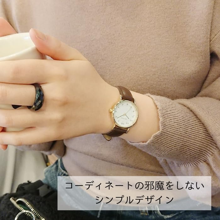 SUN FLAME made in Japan Watch, Simple Round Case Design, Quartz Analog Movement