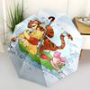 Ombrello da Viaggio a Tema Winnie the Pooh e Amici - 8 Stecche, Apertura e Chiusura Automatiche, Design Pieghevole Portatile, Ombrello Compatto ed Elegante