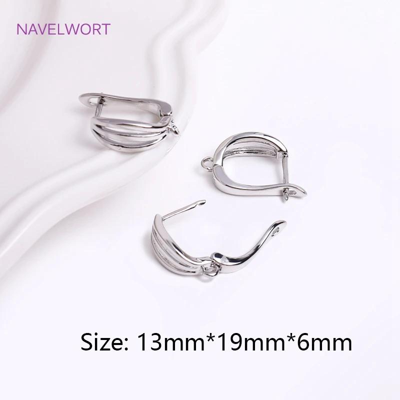 Trendy Brass Earring Hook Accessories 18K Gold Plated Earring Clasps Gold Earrings Earwires DIY Jewelry Accessories Wholesale