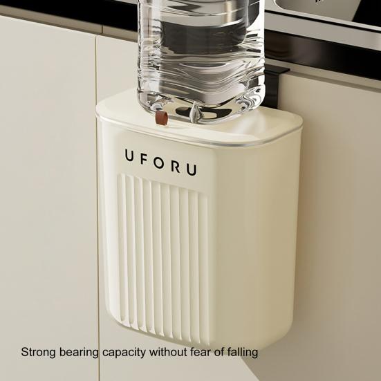 Strong Load-bearing Enlarge Caliber Hanging Trash Bin with Lid Punching Free Kitchen Large Capacity Wall Mounted Garbage Can Household Products