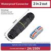 1 Set Quick Connection 2/3 In 2/3 Out 2/3Pin Electrical Terminal Adapter Wire Connector Ip68 Waterproof Cable Connector