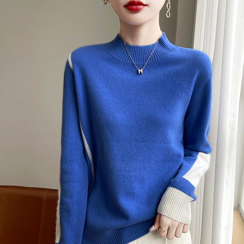 2024 Women's Autumn-Winter Slim Fit Wool Turtleneck Long Sleeve Sweater Top