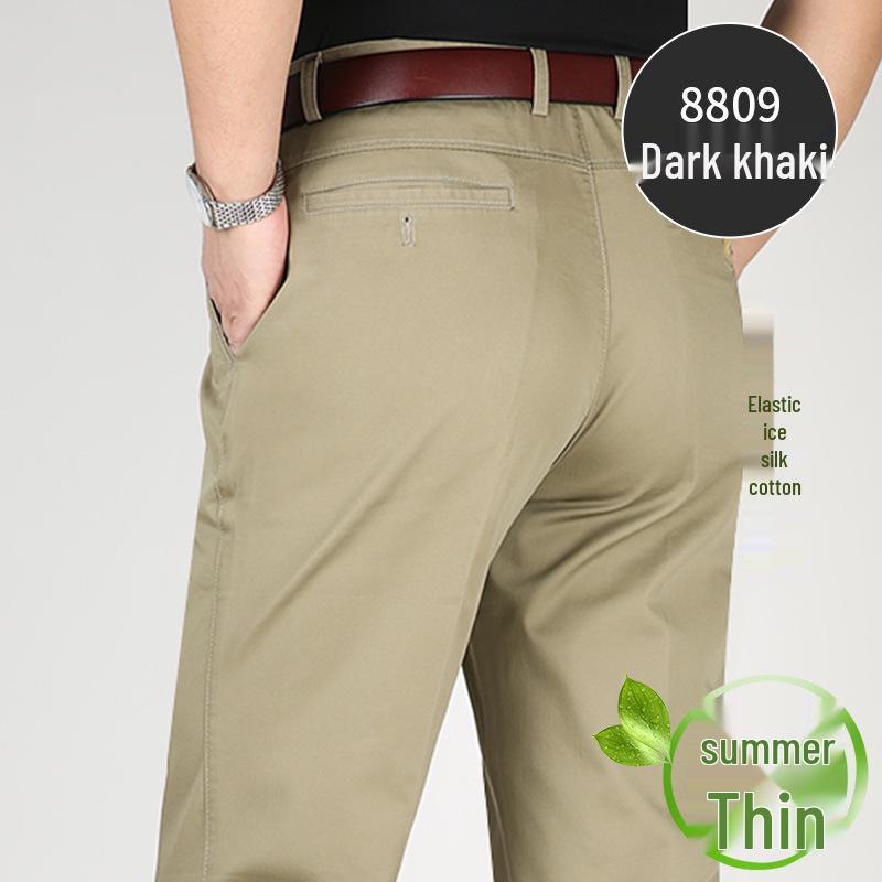 Perky Kangaroo 2023 Herren Eisseide Baumwolle Stretch Freizeit Hose für Mittelalte und Ältere