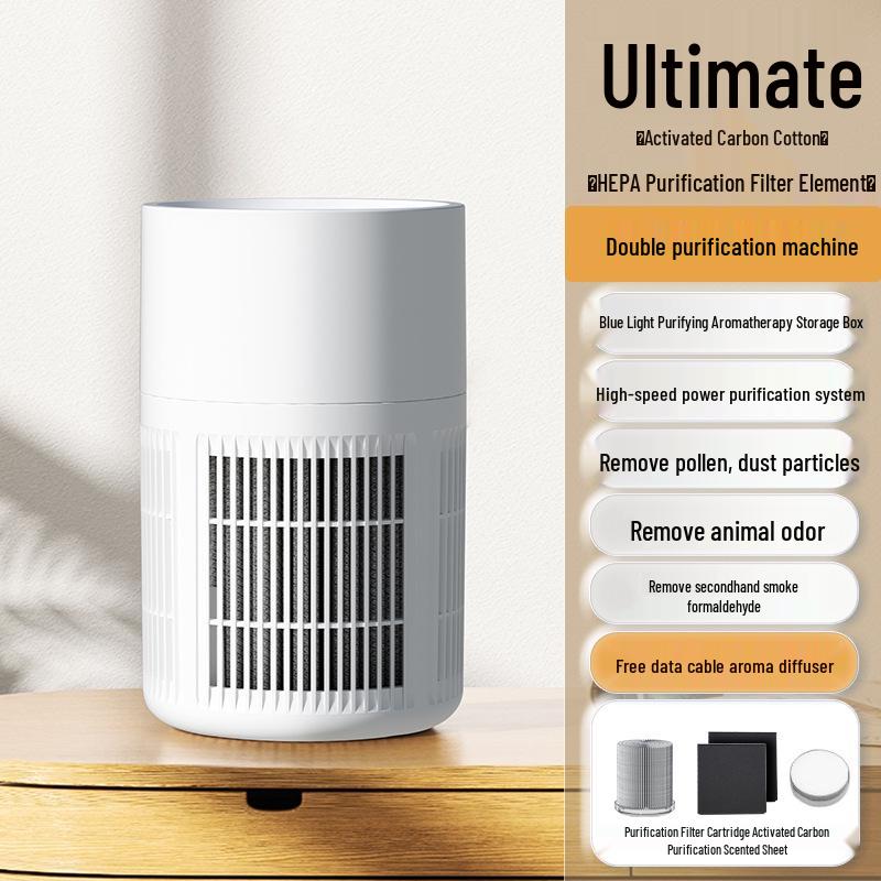 Desktop Air Purifier with Activated Carbon & Negative Ion Deodorizer