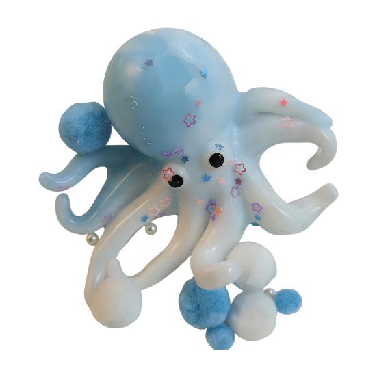 Octopus Squeeze Toy Soft Slow-Rising Fidget for Stress Relief Cute TPR Decompression синий
