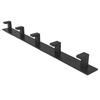 Wall towel rack with 5 hooks - black