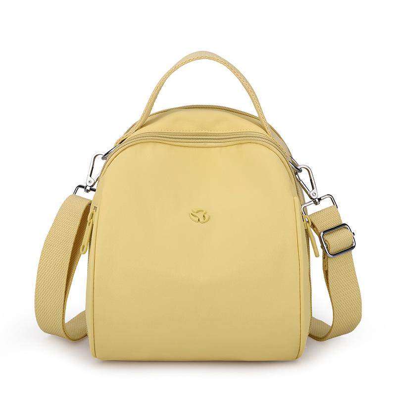 Женская многофункциональная сумка через плечо кроссбоди однотонная сумка-тоут дорожная сумка нейлоновый маленький рюкзак жёлтый 1744₽