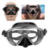 Adult Diving Goggles Face Shield Glasses Silicone Professional Snorkeling EquipmentsMK‑101  Black