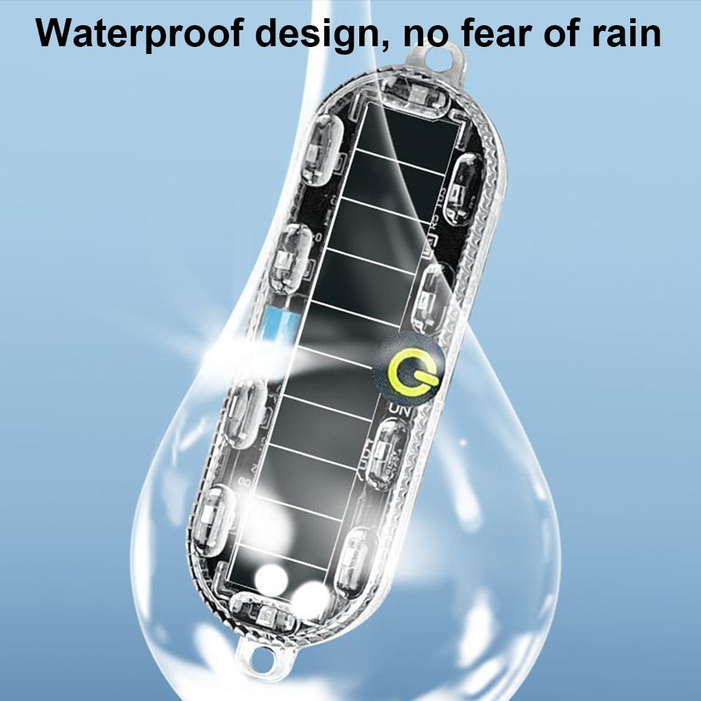 Solar Car Strobe Warning Light Auto Emergency Light Electric Motorcycle Truck Brake Taillight Waterproof Flashing Lights