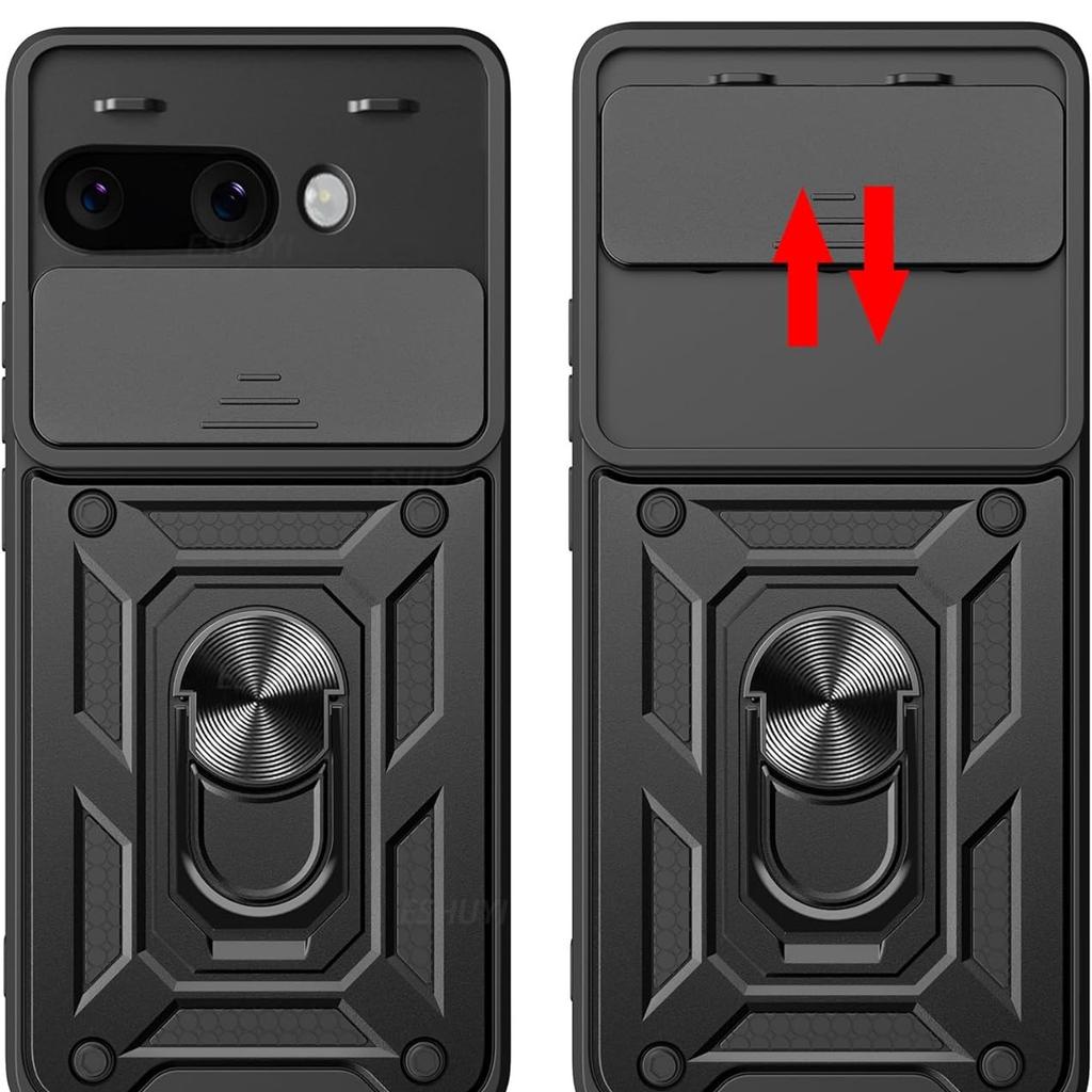 Military Armor Case For Google Pixel 9A Cover For Pixel 9 Pro XL Cover With Ring Stand Holder Coque Fundas