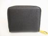 Authentic Salvatore Ferragamo Gancini Black Leather Round Zip Bifold Wallet #8762  Refurbished